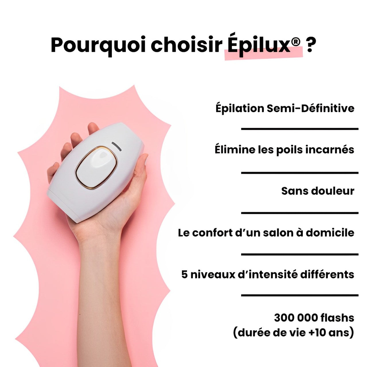 Épilux® I Épilation Semi-Définitive à la Lumière Pulsée